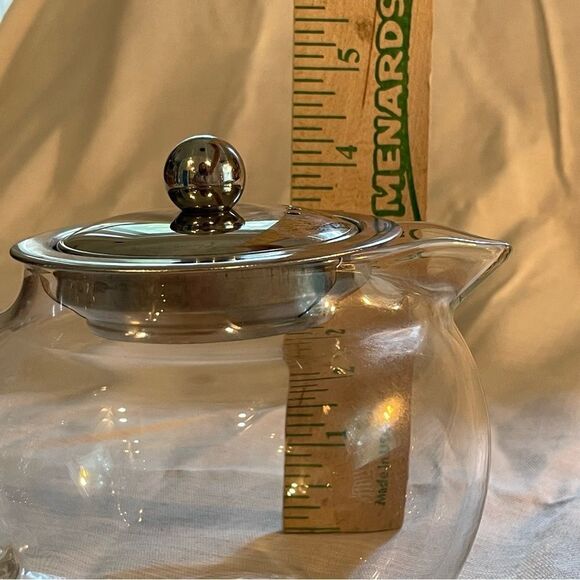 Glass Blooming Teapot with stainless steal lid - Picture 11 of 11